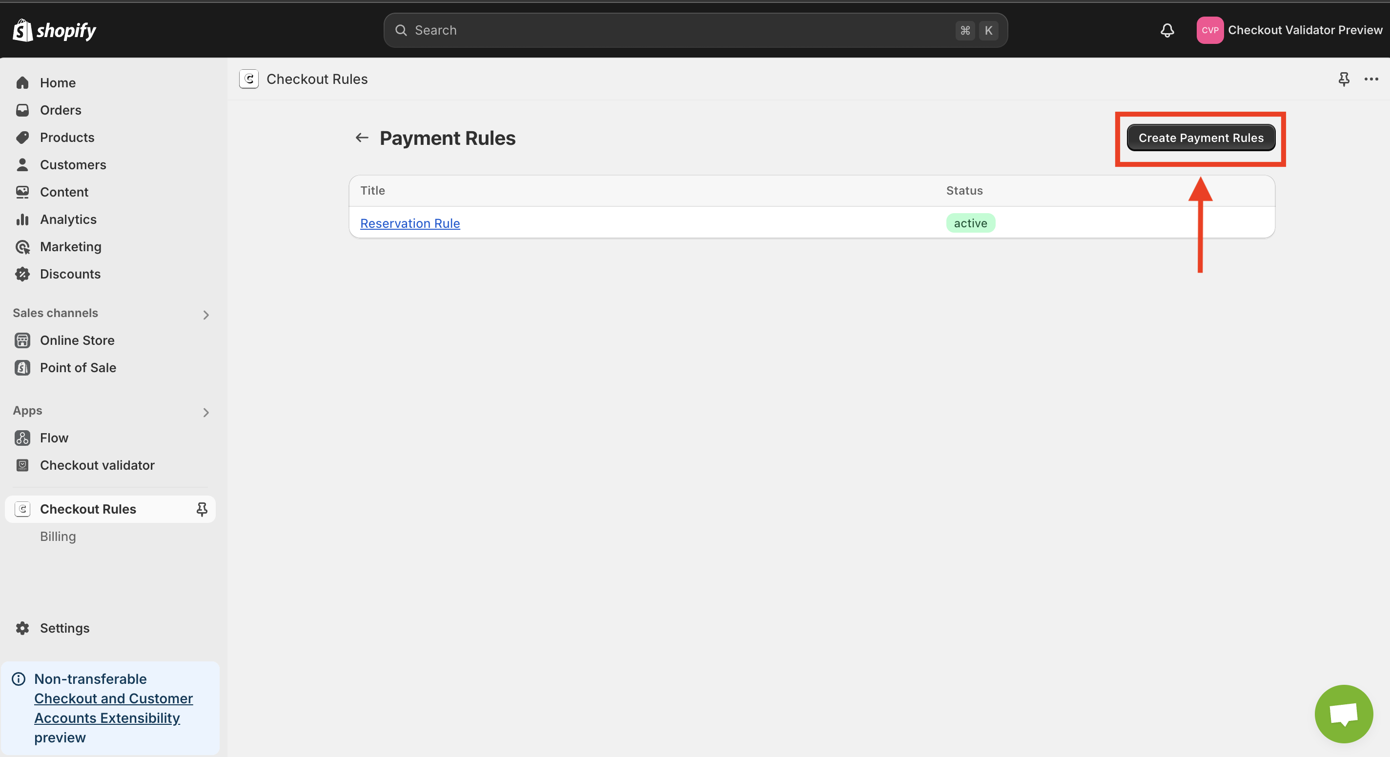 Create Payment Rule